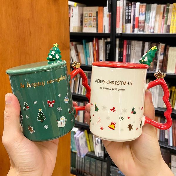 Mugs Cartoon Creative Christmas Gifts Office Mug Office Cup Cup Coffee Female Household Coffee