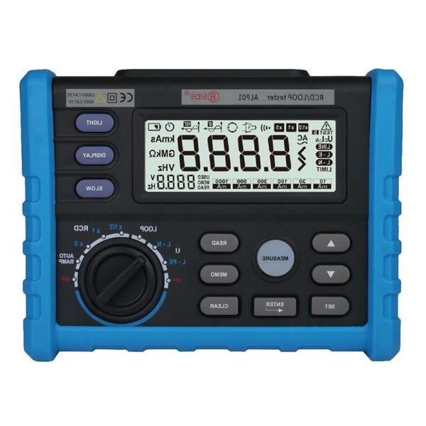 Freeshipping 1 conjunto ALP01 Professional LOOP / RCD Tester Trip-out Tempo Corrente Tensão Frequência Medição de resistência de loop com USB Bsbde