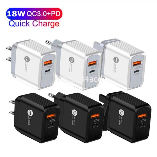 25W 18W 20W PD Typ C Ladegerät Adapter QC3.0 3A USB-C Quick EU US Wandladegeräte für iPhone 12 11 13 14 15 Samsung Xiaomi M1