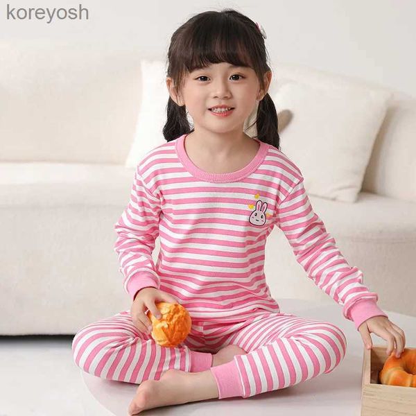 Pyjamas Kleinkind Jungen Mädchen Nachtwäsche Anzug Kinder Pyjamas Kind Unterwäsche Set Herbst Baby Cartoon Hause Kleidung Koreanischen Stil Zwei Stück setL231109