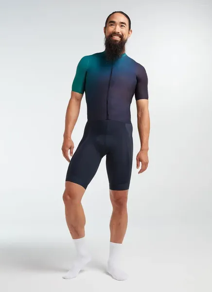 Set da corsa Set da ciclismo 2023 Maglia da uomo estiva Traspirante Abbigliamento da bicicletta ad asciugatura rapida Pantaloncini con bretelle Maglie da bici Abbigliamento sportivo