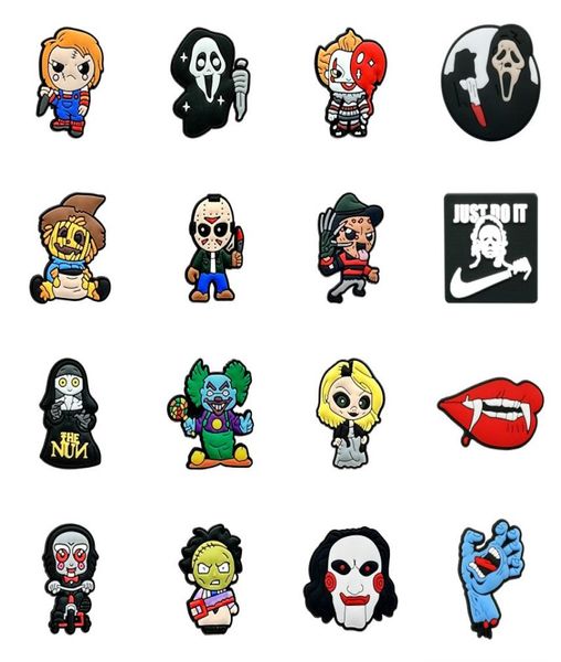 moq 20 pz nuovo film horror halloween personalizzato toppers di paglia in silicone coprire charms amici fai da te decorativo 8mm paglia forniture per feste gi1730964