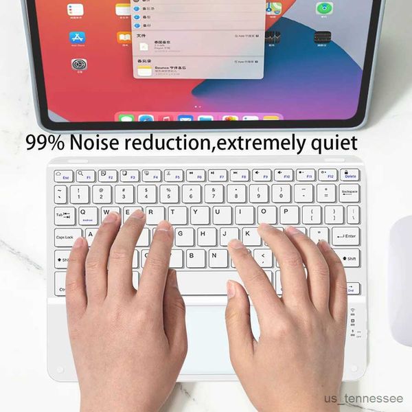 Klavyeler Dokunmatik Padde Kablosuz Klavye ve Fare Bluetooth Klavye için Android Windows için Klavye Telefon R231109 için İnce Protable Mini Tablet