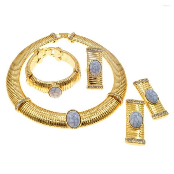 Gli orecchini della collana hanno regolato il regalo H00133 dell'anello del braccialetto di disegno classico del collare delle signore semplici dei monili