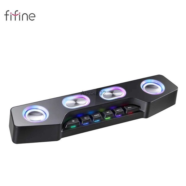 Computer Lautsprecher FIFINE Computer Lautsprecher Bluetooth-kompatibel Wireless Gaming RGB Desktop Lautsprecher für PC Laptop Telefone Streaming Party-AmpliGame YQ231103