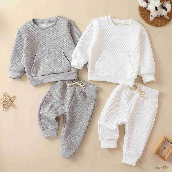 Giyim Setleri 0-3yrs Bebek Erkekler Giysileri Kıyafetler Pamuk Uzun Kollu Sweatshirts Üst Pantolon 2 PCS Bahar Sonbahar Kız Giyim Takımları