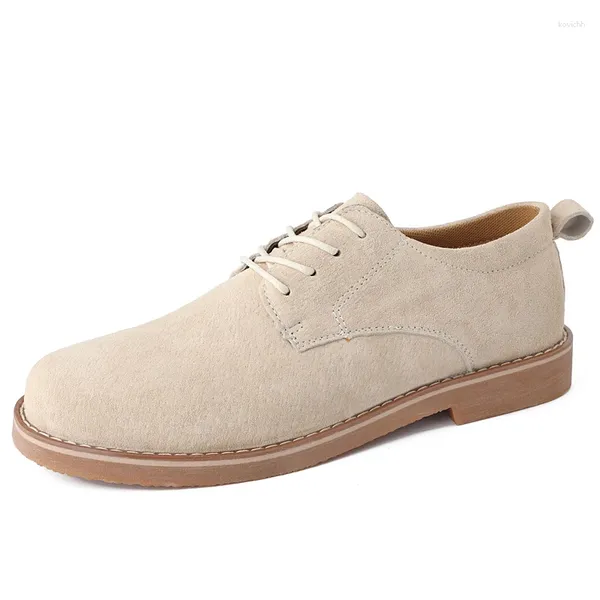 Abendschuhe HKAZ-S Herren Business Casual Arbeitskleidung Klassisch Vintage Vier Jahreszeiten Echtes Leder Großer Flacher Boden Bequem