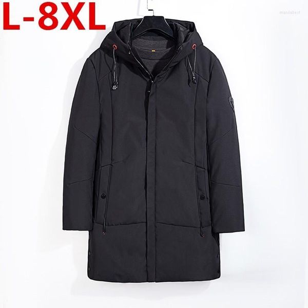 Piumino da uomo Plus Size 8XL 7XL 6XL 5XL 4XL Addensare caldo piumino invernale per uomo Parka Cappotto con cappuccio Cappotto stile occidentale