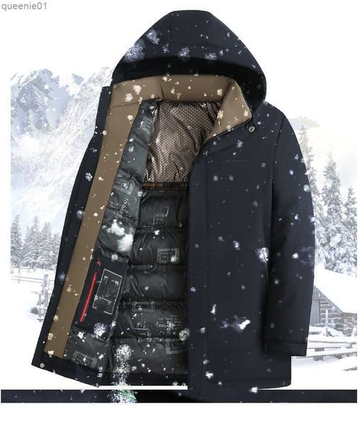Giacca invernale di design per sport all'aria aperta, giacca a vento bianca, cappello con colletto parka per bambini, cappotto classico caldo Ryiy