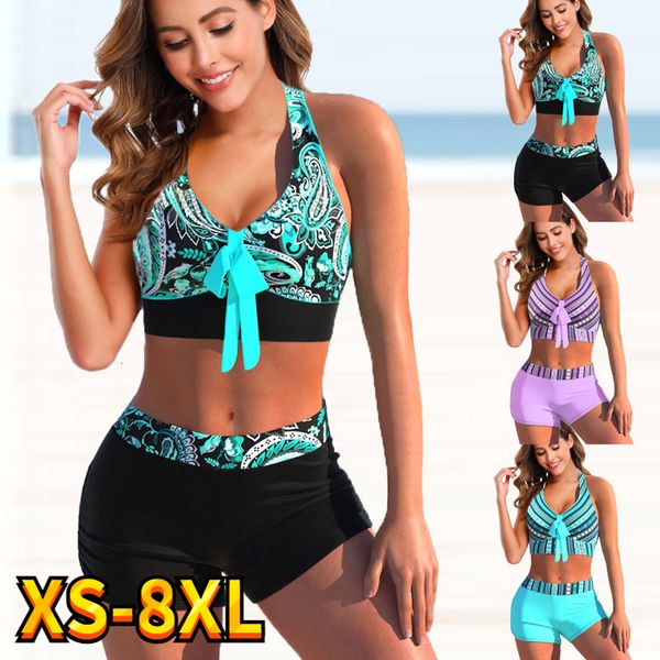 Damen-Badebekleidung, weiblich, Sommer, gestreifter Druck, Bikini-Sets, Badeanzug, Frauen, sexy Badeanzug, zweiteiliges Set, Badebekleidung, lockerer Strand-Tankni 230408