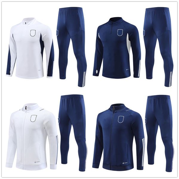 2023 24 Tute italiane Mezza cerniera Abbigliamento sportivo Giacca da calcio Abbigliamento da allenamento 23 24 bambini + uomini Set da calcio italiano Tuta S-2XL