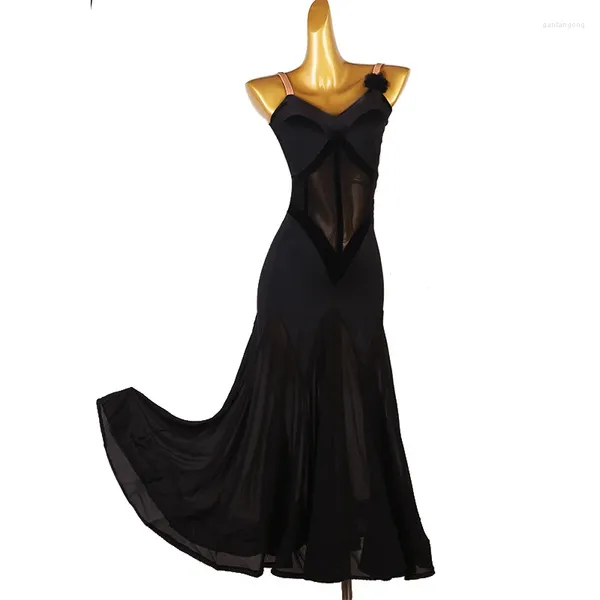 Stage Wear 2023 Robe de danse moderne Performance Compétition Vêtements Salle de bal Big Swing Waltz Quickstep MQ402