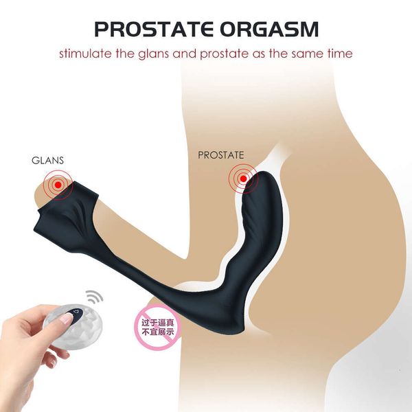 Masturbador masculino massageador de próstata com anel de manga vibrador anal estimulador anel brinquedos sexuais para homens mulheres aquecimento masturbador