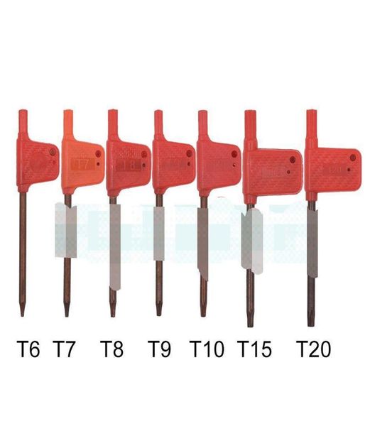 Cacciaviti Mano Casa Giardino Consegna Drop 2021 T6 T7 T8 T9 T10 T15 T20 Torx Cacciavite Chiave Chiave Piccola Bandiera Rossa Cacciaviti3702172