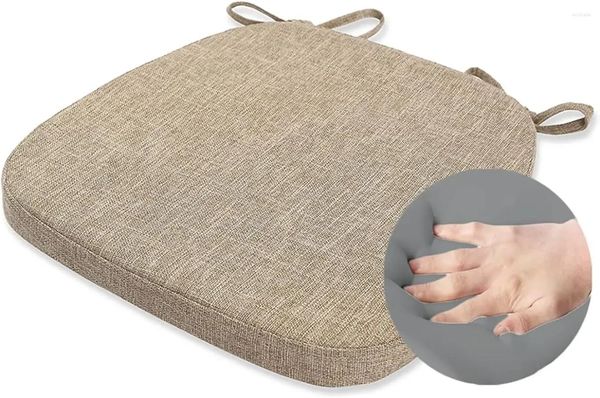 Подушка из пены с эффектом памяти, нескользящая подушка для кухонного стула и обеденное сиденье с завязками, моющийся в машине чехол