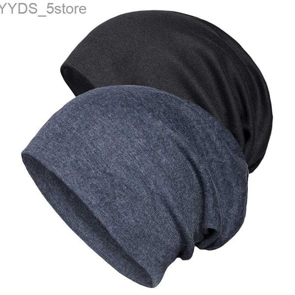 Gorro/bonés de caveira elegante chapéu quente de inverno para mulheres casual empilhamento de malha boné masculino chapéus cor sólida hip hop crânios unissex gorros femininos YQ231108