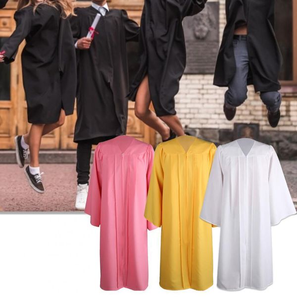 Vestidos de batismo vestido de graduação preto e tamel de tiro de doutorado conjuntos