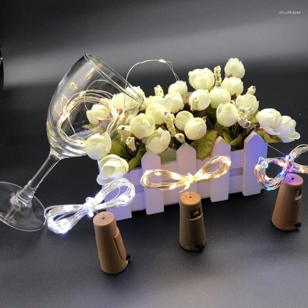 Stringhe Festone Ghirlanda Luci per bottiglie di vino con sughero LED Filo di rame Stringa fatata per la decorazione della barra di nozze della festa di Natale
