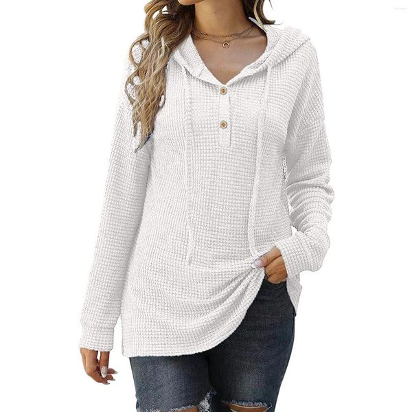 Felpe con cappuccio da donna Felpe girocollo per ragazze adolescenti Top a tunica Pullover con cappuccio a maniche lunghe con coulisse da donna