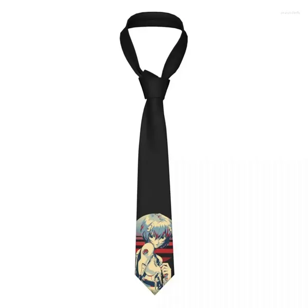 Fliegen Rei Ayanami Klassische Krawatte Männer Slim Polyester 8 cm Breit Japan Manga Anime Krawatte Für Hemd Zubehör Gravatas Geschenk