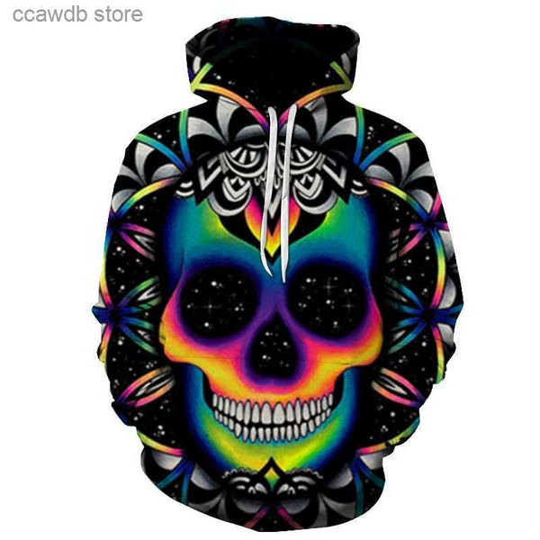 Herren Hoodies Sweatshirts Neuer Halloween Pullover 3D Digitaldruck Pullover Herbst/Winter Kapuzenpullover T231109