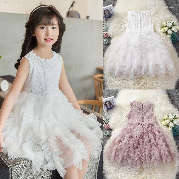 Kız Elbiseler Citgeesummer Toddler Çocuk Bebek Kolsuz Noel Tül Tutu Partisi Prenses Prenses Pembe Beyaz Fırıltı Yaz Elbise