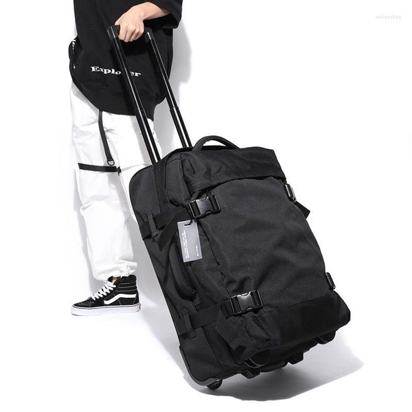 Duffel Bags Trendy Fashion Trolley Herren Große Kapazität Damen Tragbarer Kurzstreckenkoffer Gepäck Aufgegebene Reisetasche