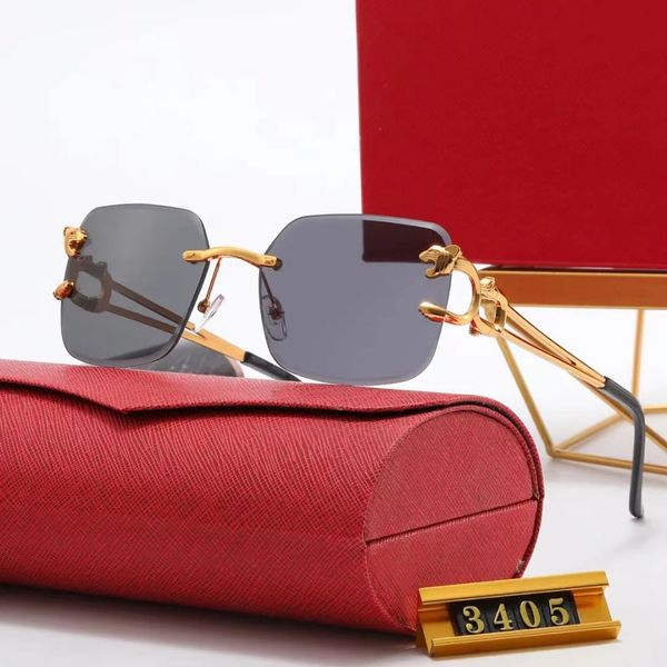 Óculos de sol de luxo para mulheres designers de sol dos óculos de sol Square 58 mm Black Summer Shades