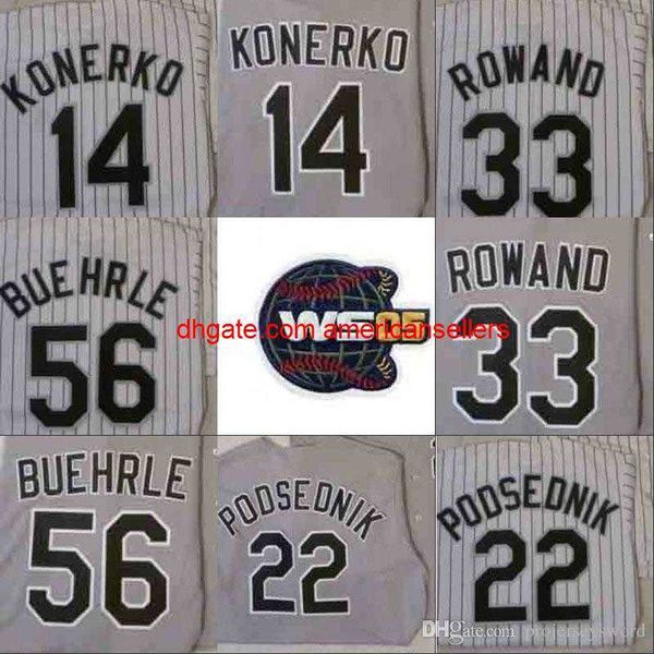 Бейсбол 2005 WS Champions Baseball Jersey AJ Pierzynski Пол Конерко Скотт Podsednik Джо Креда Фрэнк Тхо