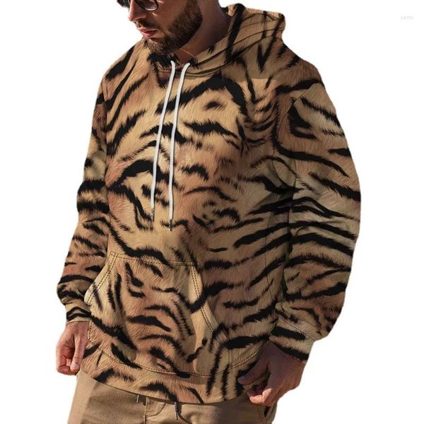 Felpe con cappuccio da uomo moda divertente 3D animale leone tigre stampa leopardo vestiti felpa con cappuccio uomo donna felpa casual pullover top