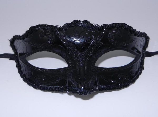 Maschere per feste Donne Ragazze Sexy Bordo in pizzo nero Mascherata veneziana Maschera di Ognissanti maschere in maschera con maschera glitter scintillante danza p8674356