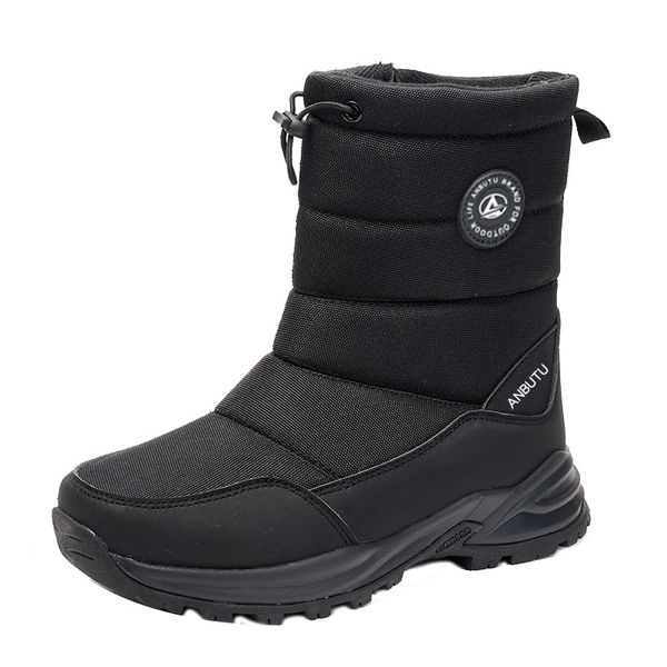 Designer botas de neve mid-top homens mulher sapatos vermelho preto cinza algodão fundo macio quente esportes ao ar livre tênis