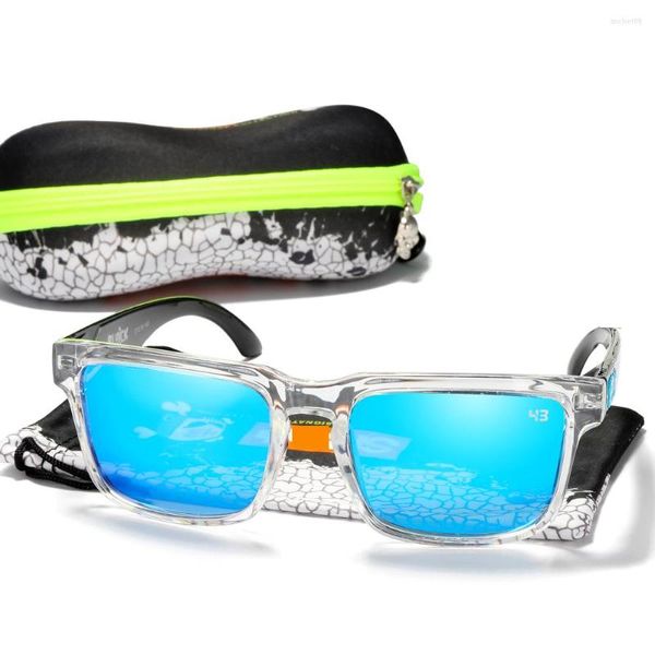 Óculos de Sol Quadrado HD Polarizado Masculino Ken Block Trendy Feminino UV400 Óculos de Sol Espelhado Esporte Ao Ar Livre Ciclismo Óculos