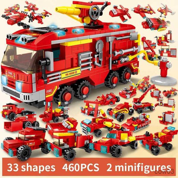 Blocks Toylinx Fire Cort Blocks Blocks Truck Bombeiro Bricks City Educational Boy Toys for Children Presente R231109