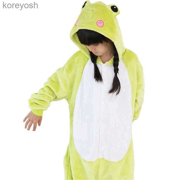 Pyjamas Halloween Kinder Cosplay Tierkostüme Kinder Tiger Pinguin Schwein Bär Stich Frosch Doraemon Onesies Mädchen Junge Pyjama SleeepwearL231109