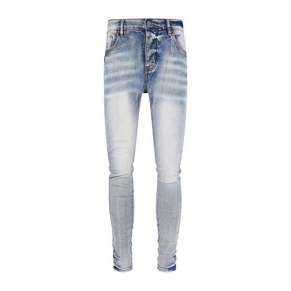 Jeans da uomo 2023 Pantaloni firmati Jeans strappati alti firmati Jeans da uomo Pantaloni ricamati Pantaloni con foro alla moda Pantaloni con cerniera più venduti am~ri AM~bin~IRI 3X