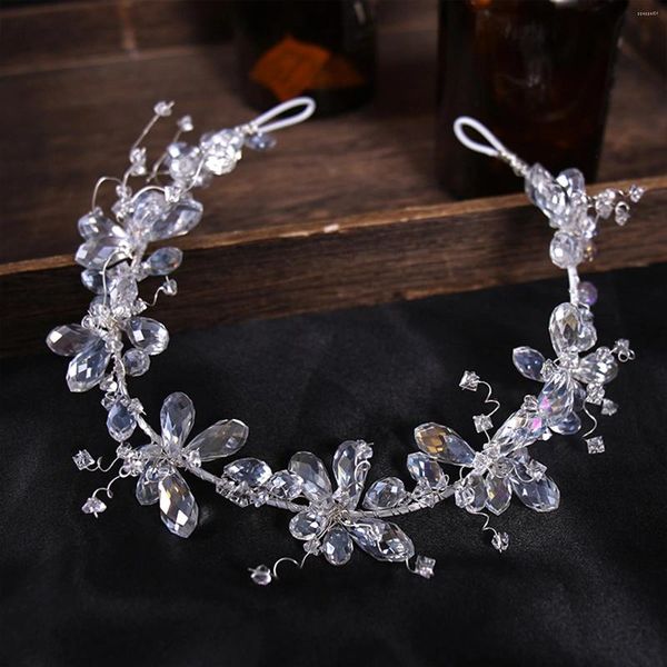 Saç klipleri gelin nedime çiçek kızlar diamante kristal kafa bandı rhinestone saç bantları düğün tiara kadın aksesuarları hediye ml