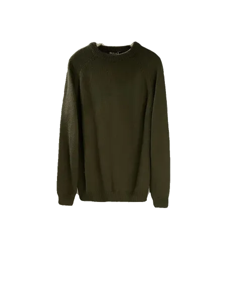 Maglioni da uomo Inverno loro piana Maglioni pullover verde scuro lavorato a maglia in lana girocollo