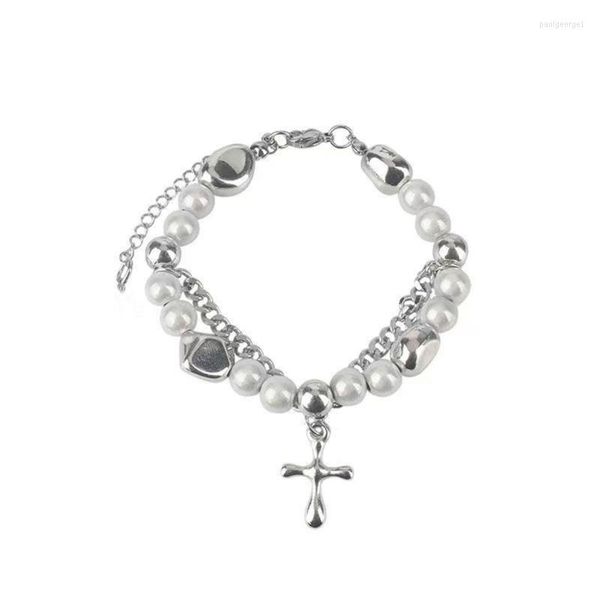 Bracelets de charme de costura doce e fria Bracelete refletora de jóias góticas de cristal c1fc