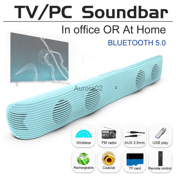 Alto-falantes de computador Home Theater SoundBar WIFI portátil sem fio Bluetooth Alto-falantes coluna estéreo baixo rádio FM USB subwoofer para computador TV YQ231103