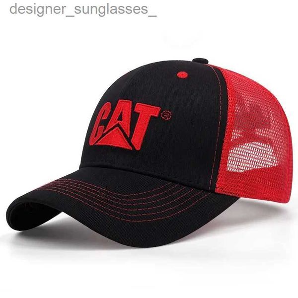 Cimri ağzı şapkalar yeni mektup işlemeli kedi beyzbol c adamlar şık nefes alabilen golf c sportif rahat hip hop şapkası yetişkin ayarlanabilir güneş hatl231109