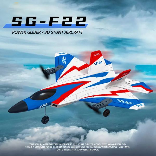 ElectricRC Aircraft SGF22 4K RC Avião 3D Stunt Plane Modelo 2.4G Controle Remoto Fighter Planador Elétrico Rc Aeronaves Brinquedos Para Crianças Adultos 231109