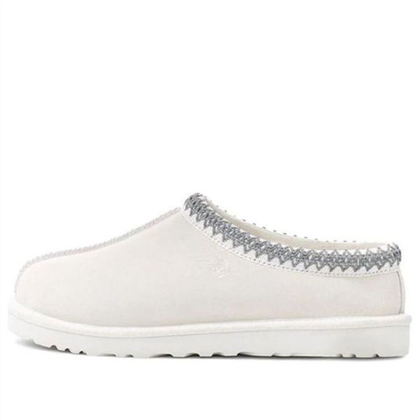 Scarpe da donna su misura realizzate esclusivamente a mano, stivali da neve caldi e pantofole alla moda UG Tasman Slipper 'White' 5950-WHT