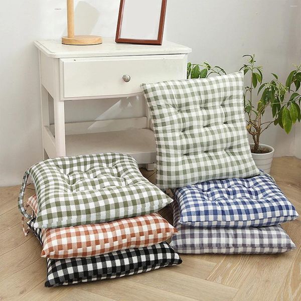 Almofada de cadeira de travesseiro balanço de banco para espreguiçadeira jardim almofadas antiderrapantes com laços dobráveis de metal