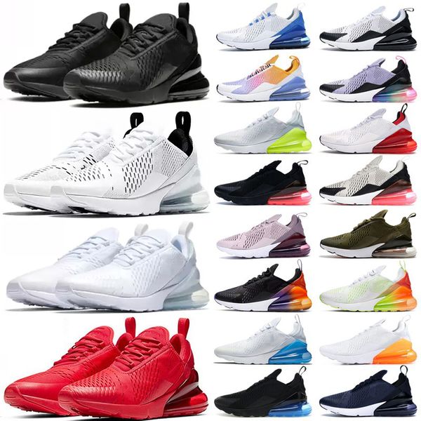 Homens Mulheres Correndo Tênis 270 270s Tênis Triplo Branco Preto Barely Rose Habanero Vermelho Pure Platinum Spirit Teal Sapato Ourdoor Trainer Mens Treinadores Esportivos