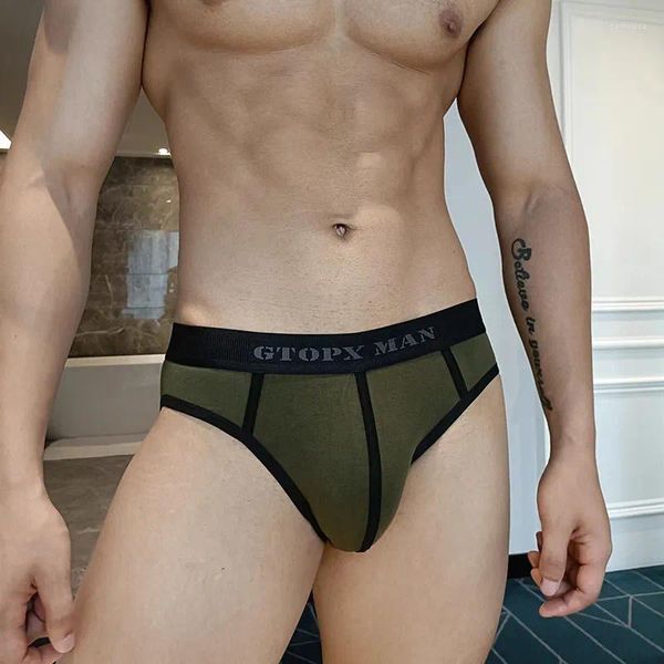 Mutande Intimo da uomo Slip in cotone Uomo sexy Undies Sottovesti Cueca Masculina Big U Pouch Mutandine maschili traspiranti Calcinha Homme