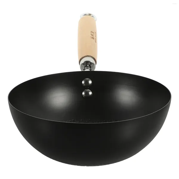 Pans Flat Bottom Wok Кухонная посуда традиционные аксессуары без палочки японскую электрическую печь.