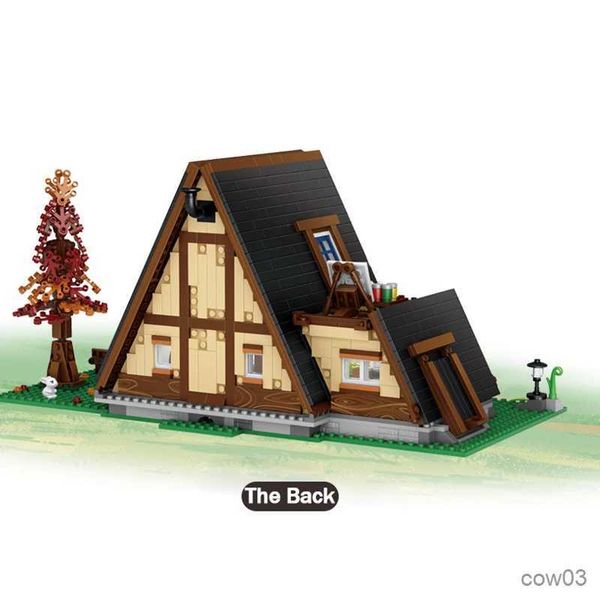 Blocchi Piccola città Casa in legno Building Block Foresta fai da te Doppia casa in legno Giocattoli educativi per regali per bambini R231109