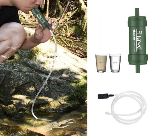 Cannucce per la purificazione dell'acqua portatile Wilderness Campo all'aperto escursionismo ultrafiltrazione filtro purificatore d'acqua potabile strumenti diretti5934150