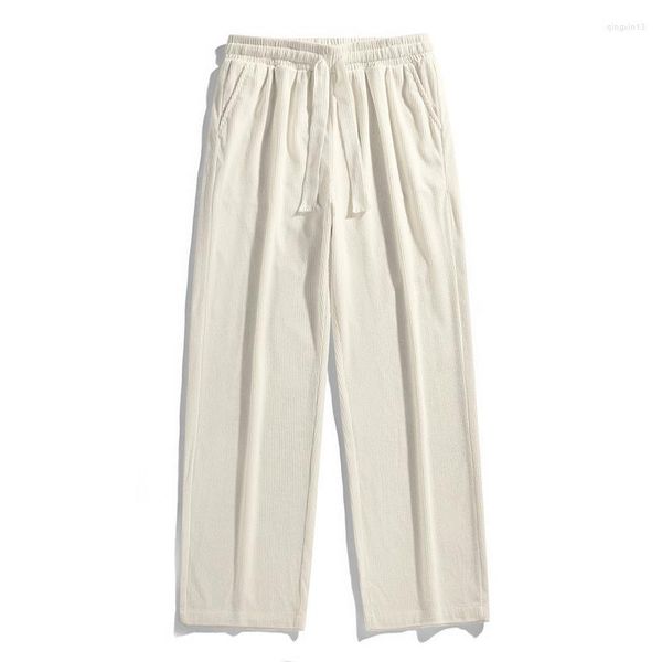 Pantaloni da uomo Estate Oversize Velluto a coste Pantaloni larghi Moda Coreano Streetwear Pantaloni sportivi dritti Pantaloni Uomo Donna Taglie forti